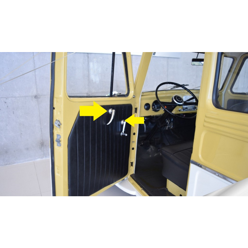 Moldura Maçaneta Manivela Interna Cromada Rural F-75 - Par