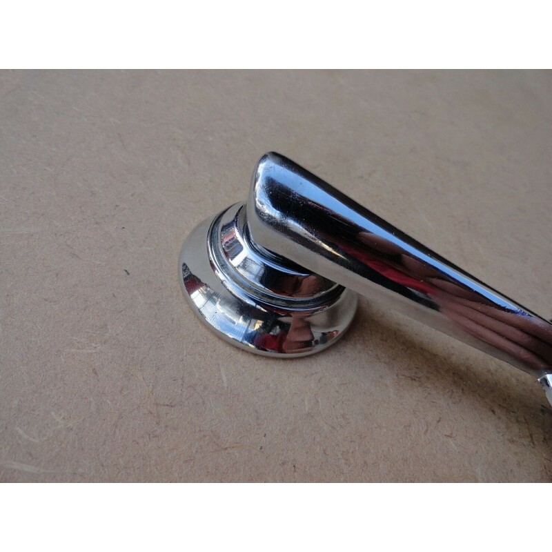 Moldura Maçaneta Manivela Interna Cromada Rural F-75 - Par