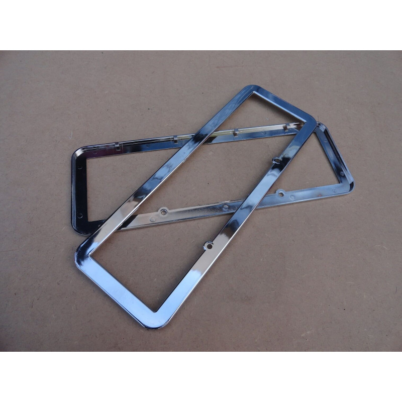 Moldura Suporte Placa Plástico Cromado Universal Carro