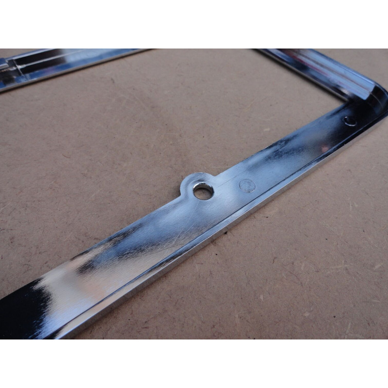 Moldura Suporte Placa Plástico Cromado Universal Carro