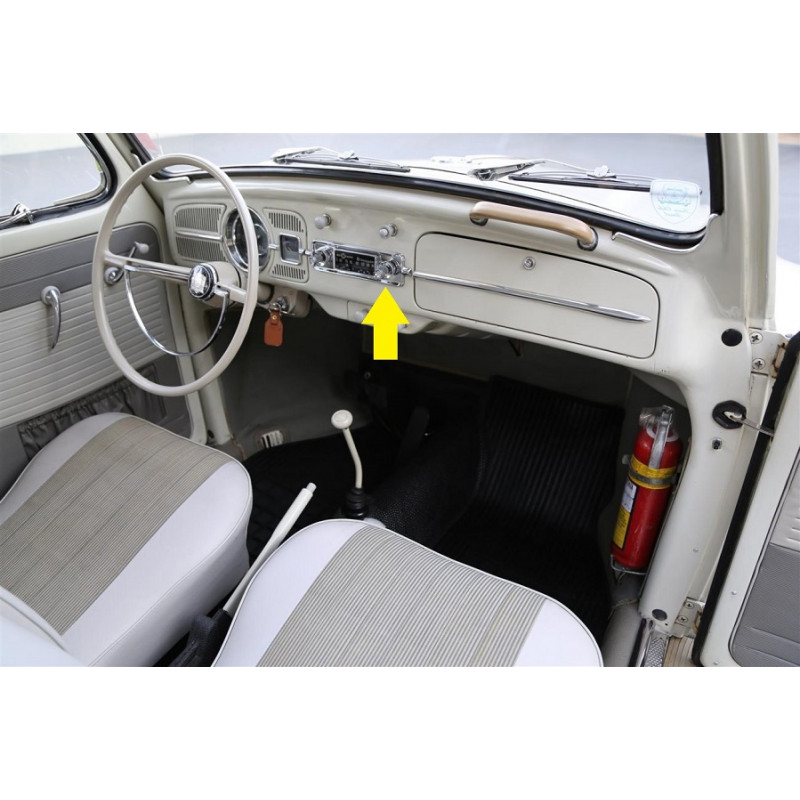 Moldura Aro Rádio Fusca até 1970 1ª Série C/ Friso Cromado