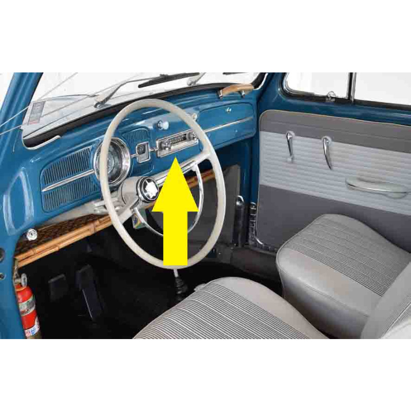 Moldura Cromada Frente Rádio Fusca até 1970 Bosch Motoradio Blaupunkt