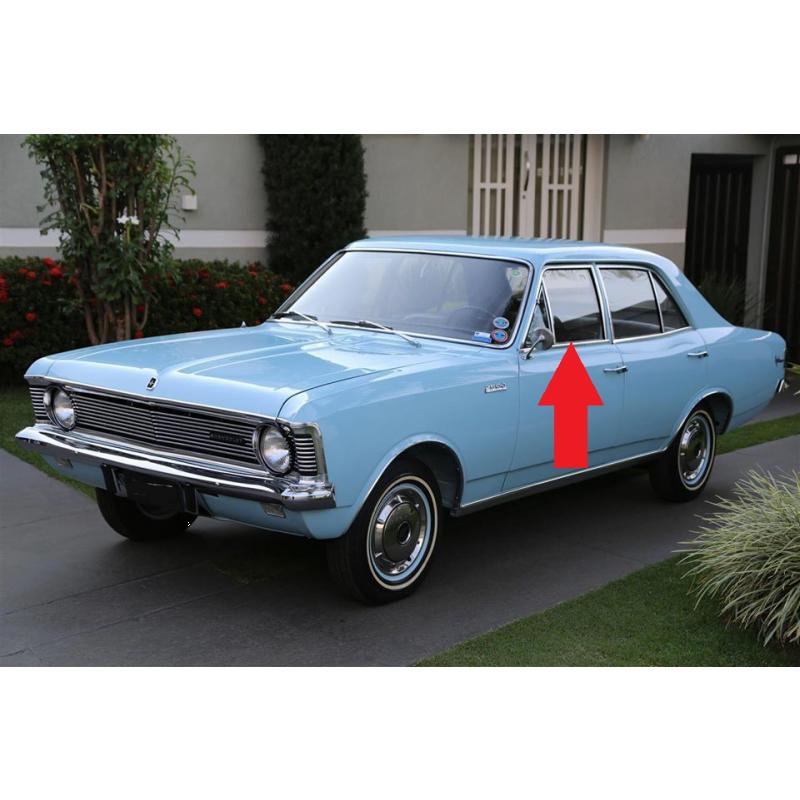 Friso Pestana Externo Dianteiro Direito Opala 4 Portas 69 à 88 Novo