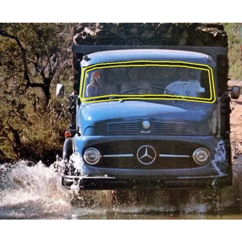 Borracha Parabrisa Mercedes 1111 1113 Cabine Baixa Sem friso