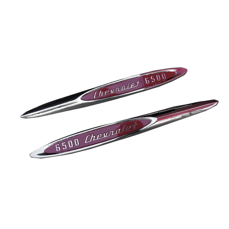 Emblema Lateral do Paralama Caminhão Chevrolet 6500 Marta Rocha 57 Par