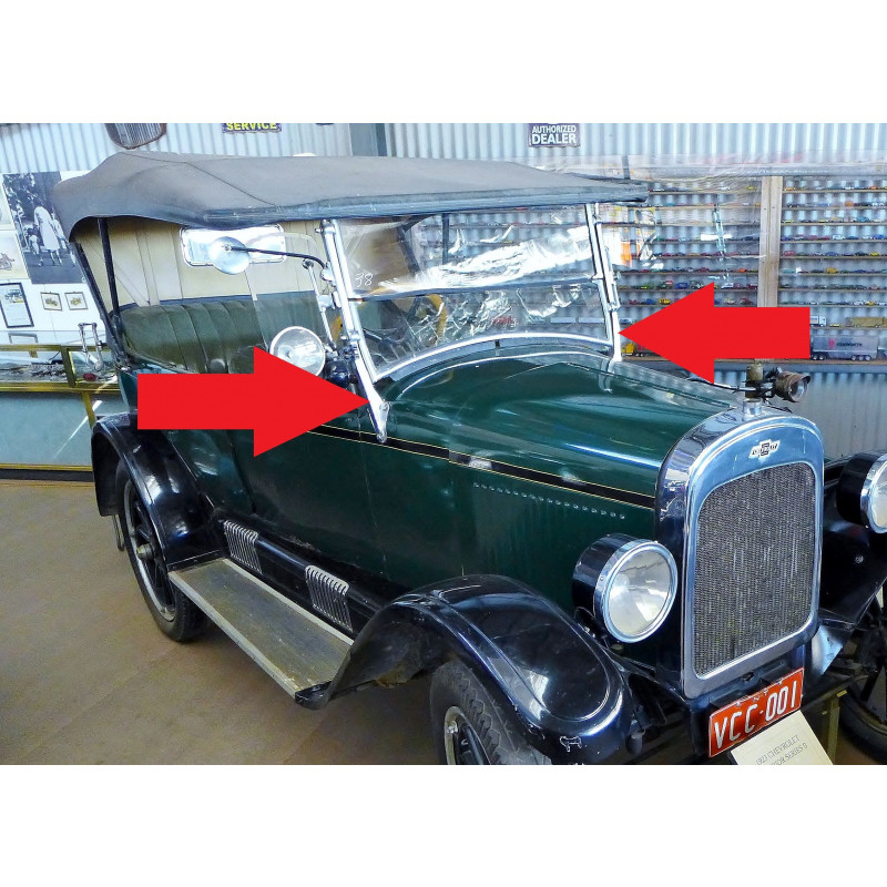 Haste do Quadro Parabrisa Chevrolet 1923 à 1924 Original Usada - Par