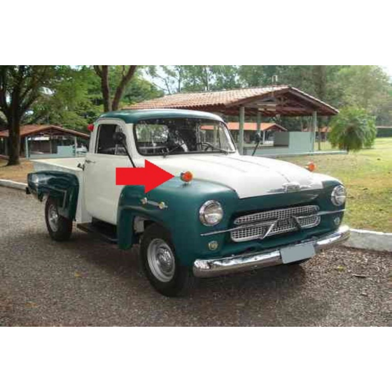 Lanterna  Paralama Chevrolet Brasil 58 à 63 Cromada - Par