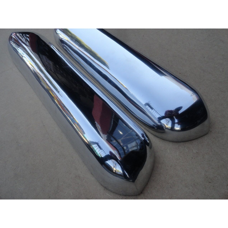 Parachoque Traseiro C-10 A-10 D-10 Alumínio Polido Novo - Par