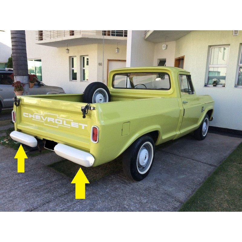 Parachoque Traseiro C-10 A-10 D-10 Alumínio Polido Novo - Par