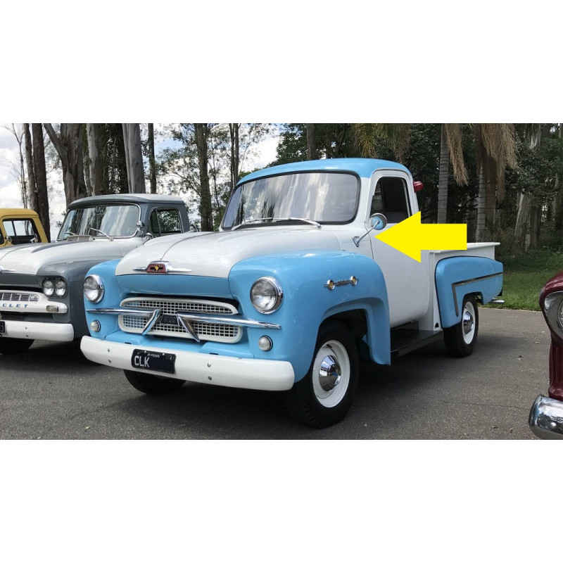 Retrovisor Externo Chevrolet Brasil 3100 Cromado - Par