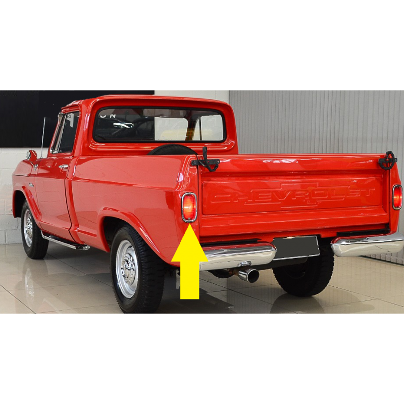 Lente Lanterna Traseira C-14 C-15 C-10 A-10 D-10 Nova c/ Logo Chevrolet Par