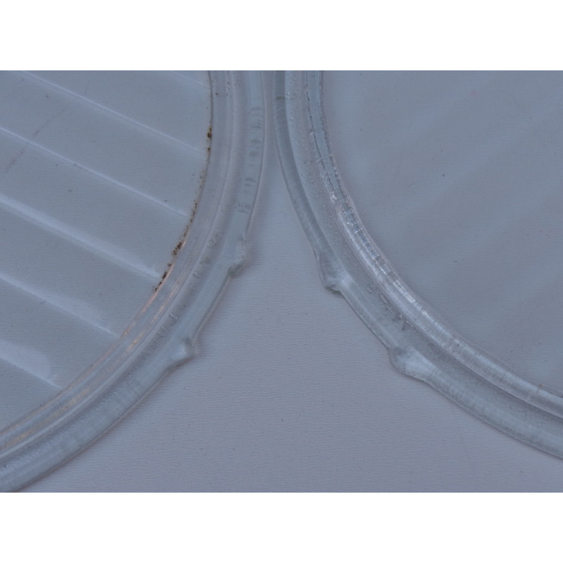 Lente Farol Vidro Reta Canelada Lucas 7'' Hot Rod Moto Adaptação - Par