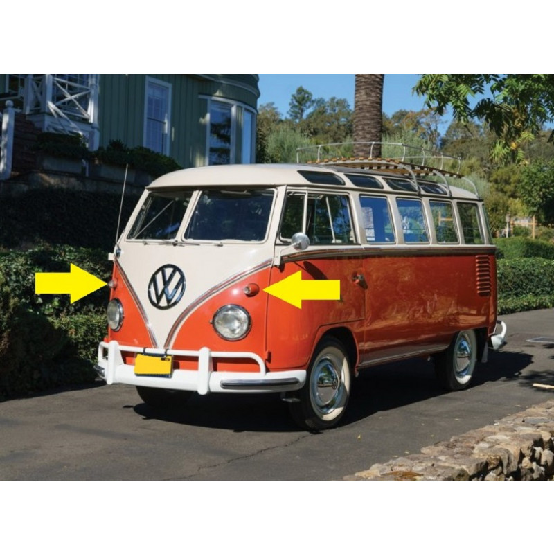 Pisca Dianteiro Kombi 1960 a 1963 Tetinha Cristal Polida - Par