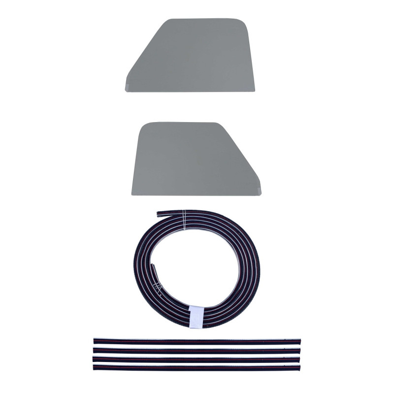 Vidro Porta Inteiriço + Canaleta e Pestana F-100 F-600 1953 a 1955 e 1958 Incolor - Jogo