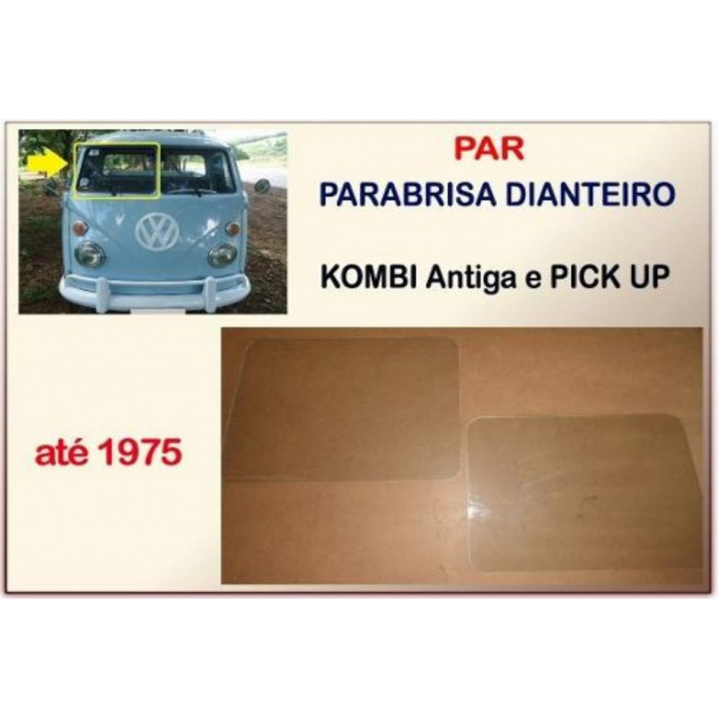 Parabrisa Dianteiro Kombi Antiga e Pick-Up até 75 - Par