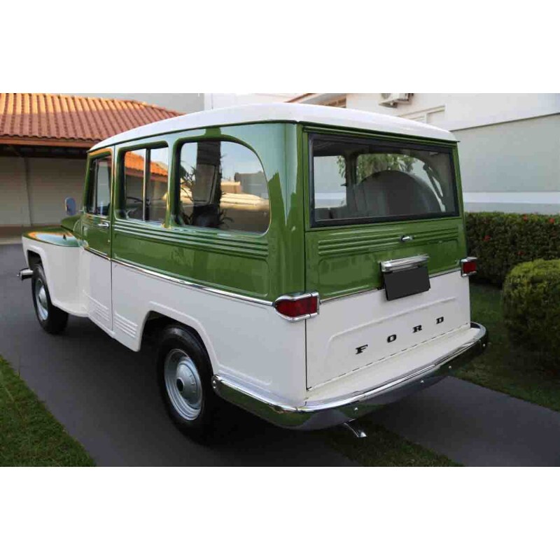 Parachoque Centro Traseiro Rural Cromado c/ Detalhe Original Usado