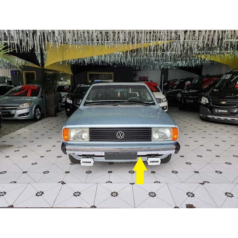 Parachoque Dianteiro Gol Voyage Parati Até 86 Cromado Sem Furo Com Detalhes