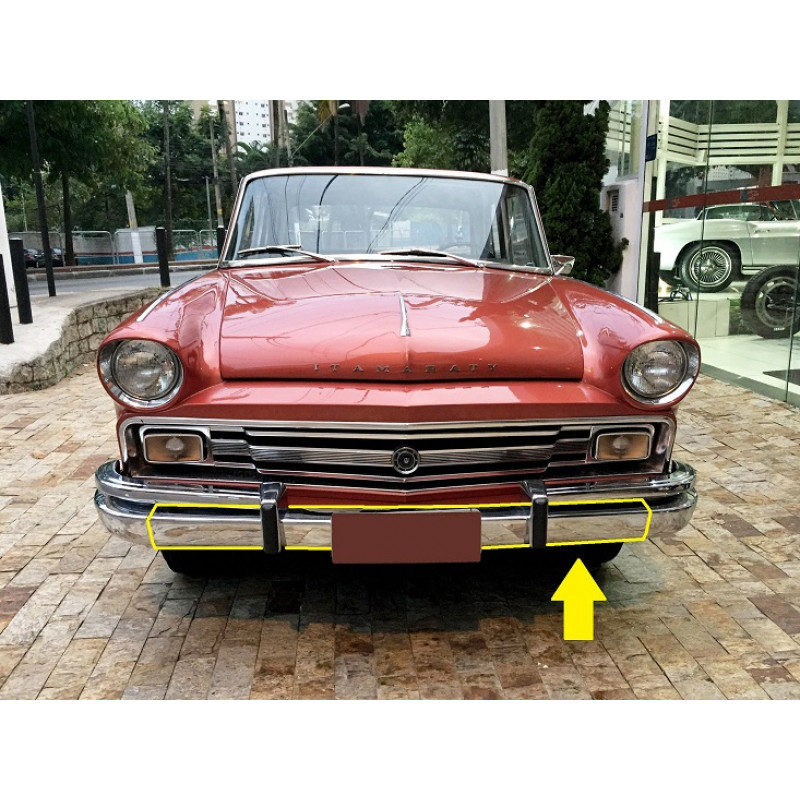 Parachoque Centro Dianteiro Itamaraty e Aero Willys 1963 a 1971 Cromado Original Usado