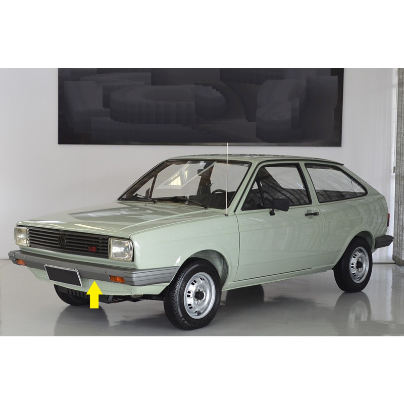Parachoque Dianteiro Gol Saveiro BX 1980 a 1984 Cinza com Furo e com Detalhes