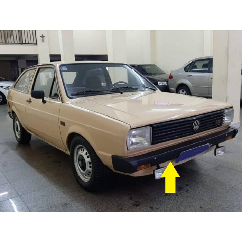 Parachoque Dianteiro Gol Saveiro BX 1980 a 1984 Preto Sem Furo e com Detalhes