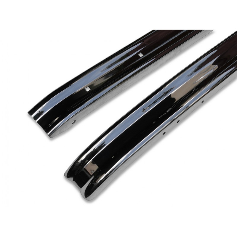 Parachoque Dianteiro e Traseiro Cromado Ford F-1 1948 a 1952 C/ Borda Importados - Par