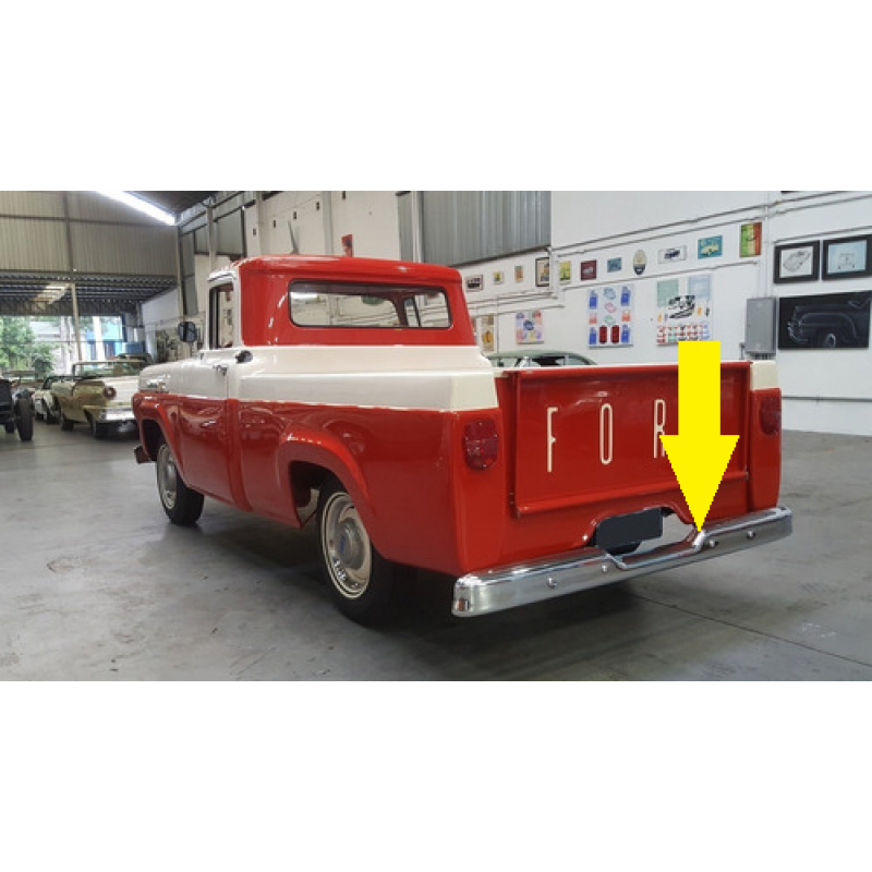 Parachoque Traseiro F-100 62 à 67 Cromado Original Usado 