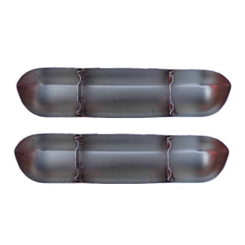 Parachoque Traseiro C-14 C-10 D-10 Aço Cromado Padrão Original Reprodução - Par