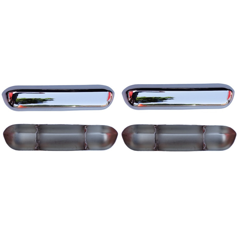 Parachoque Traseiro C-14 C-10 D-10 Aço Cromado Padrão Original Reprodução - Par