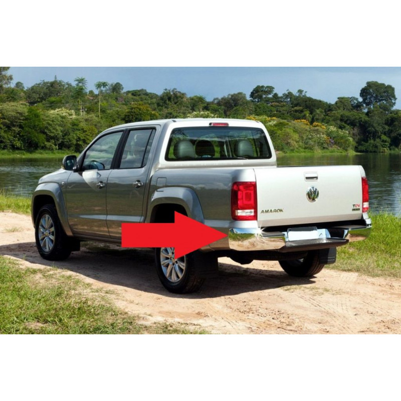 Parachoque Traseiro Amarok sem Furo P/ Sensor Cromado Original