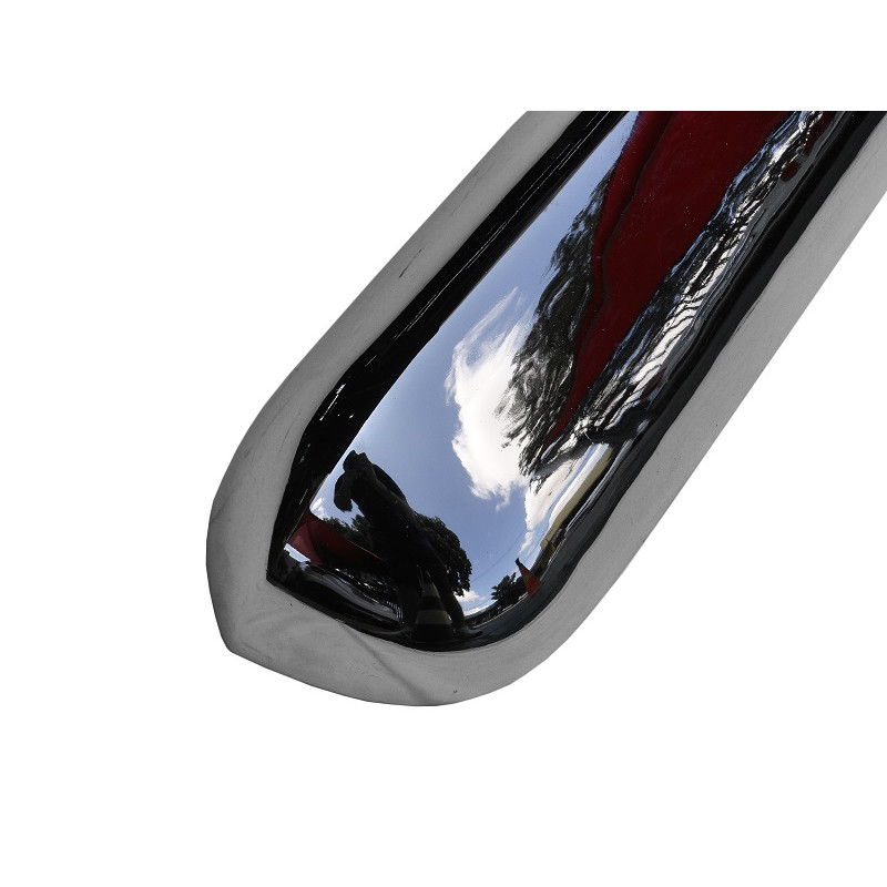 Parachoque Traseiro C-14 C-10 D-10 Alumínio Cromado - Unitário