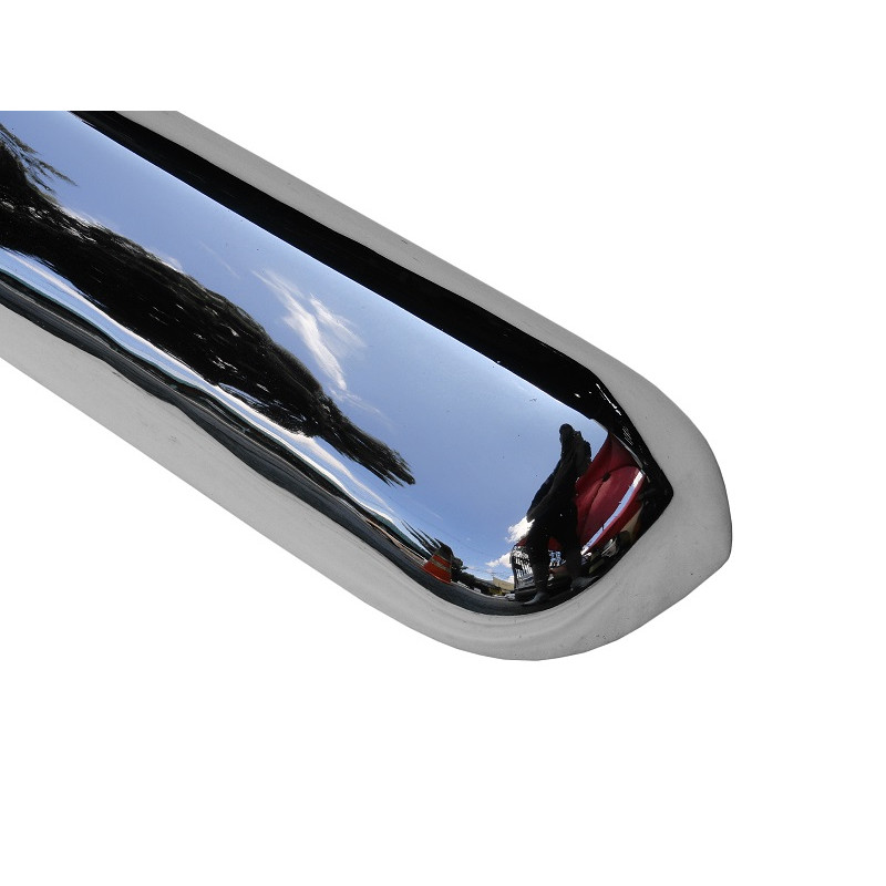 Parachoque Traseiro C-14 C-10 D-10 Alumínio Cromado - Unitário