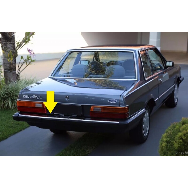 Parachoque Traseiro Del Rey e Scala 1987 em Diante Cromado com Detalhes Novo