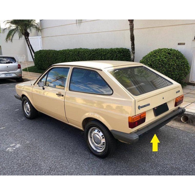 Parachoque Traseiro Gol até 1986 Preto Sem Furo Novo Cabel