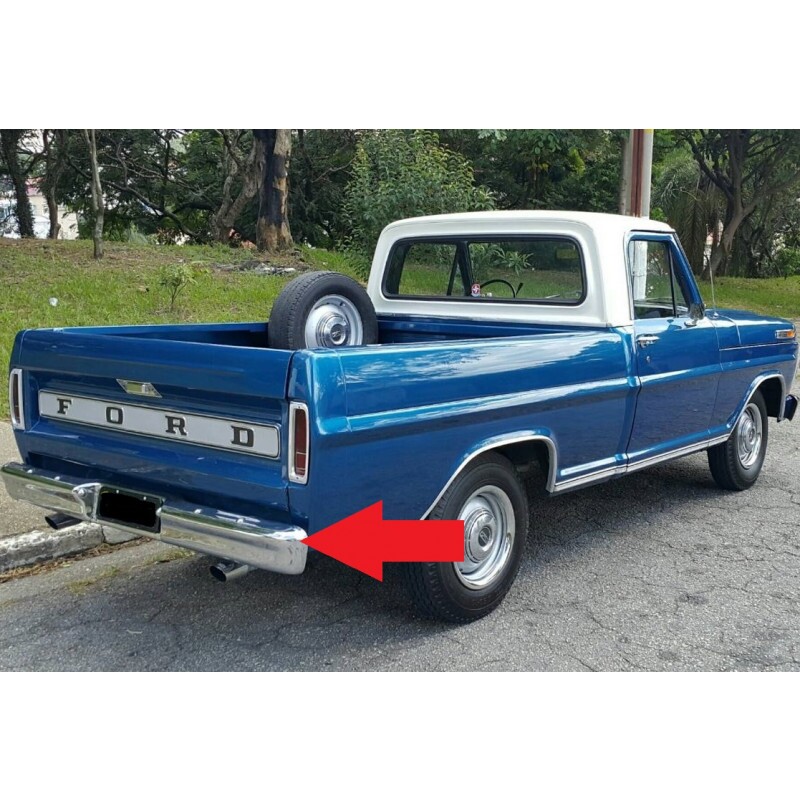 Parachoque Traseiro F-100 F-1000 1972 à 1992 Original Cromado