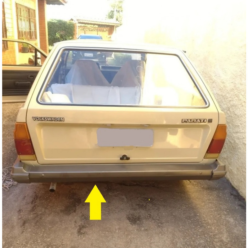 Parachoque Traseiro Parati até 1986 Grafite com Detalhes Sem Furo