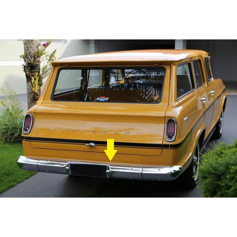 Parachoque Traseiro Veraneio 1964 a 1988 Alumínio Fundido Completo Novo