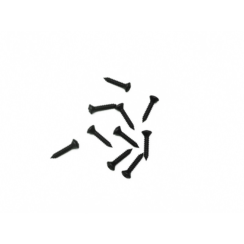 Parafuso Cabeça Cônica Phillips 4,3 X 31mm Auto Atarraxante Preto Jogo com 10