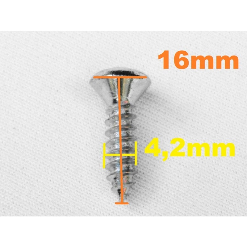 Parafuso Cabeça Cônica Phillips 4,2 x 16mm Auto Atarraxante Zincado Jogo com 10