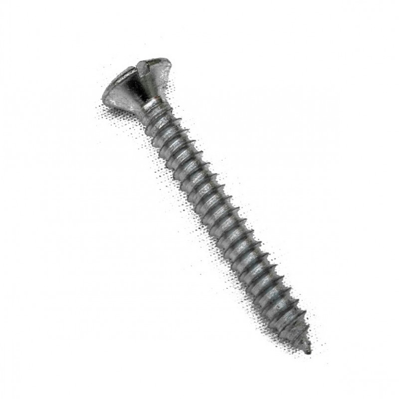 Parafuso Cabeça Cônica Fenda 4,8 x 38mm Auto Atarraxante Zincado Jogo com 10