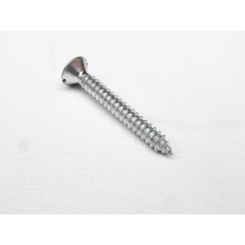 Parafuso Cabeça Cônica Fenda 4,8 x 38mm Auto Atarraxante Zincado Jogo com 10