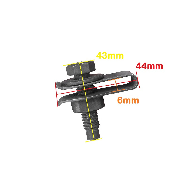 Parafuso Fixação Paralama Porca Rapida D-20 F-600 F-11000 C-10 - Unitário