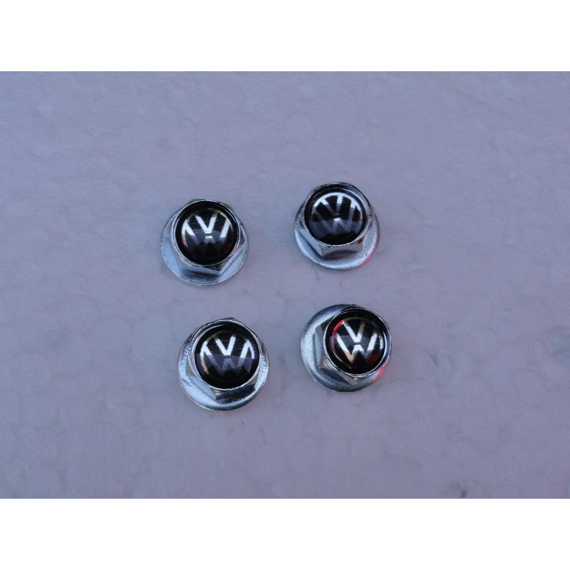 Parafuso Placa Logo Volkswagen Resinado Jogo com 4