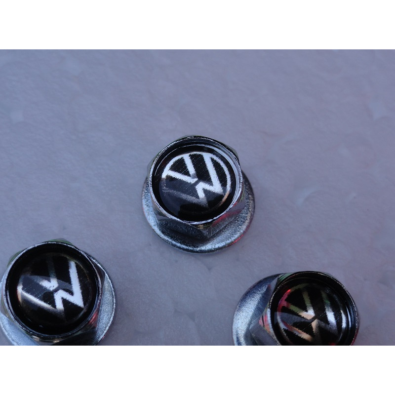 Parafuso Placa Logo Volkswagen Resinado Jogo com 4