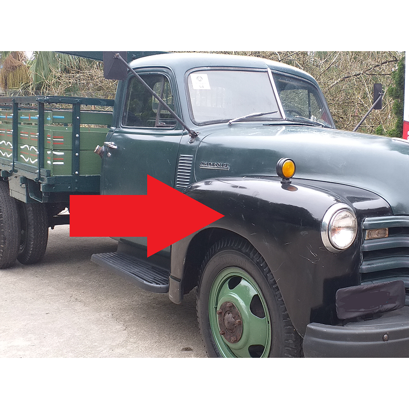 Paralama Dianteiro Direito Caminhão Chevrolet 6400 Boca de Sapo 47 53 