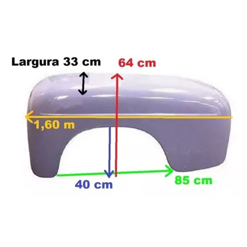 Paralama Traseiro Caçamba F-1 48 a 52 Fibra - Par
