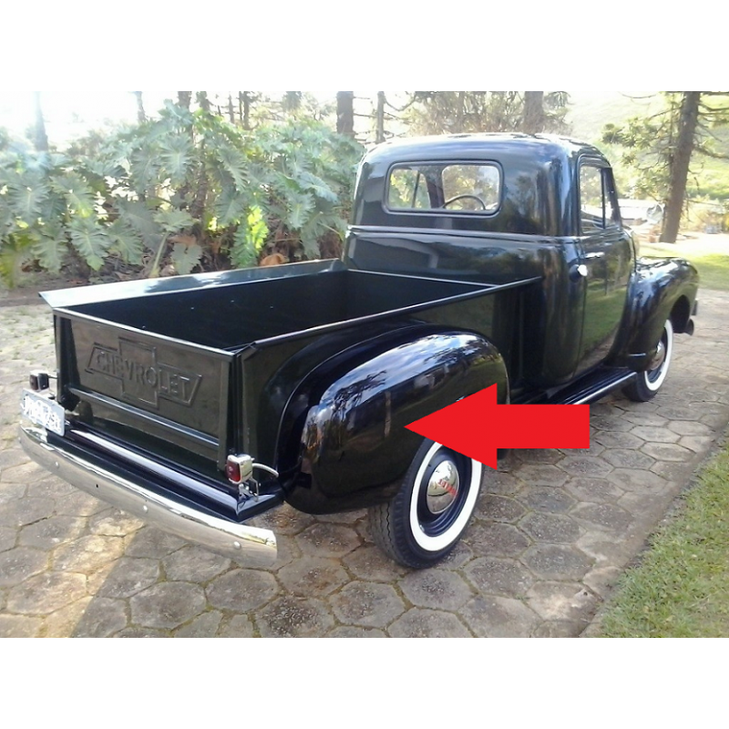 Paralama Traseiro Direito Chevrolet Boca de Sapo Bagre 47 à 55 Lata Novo