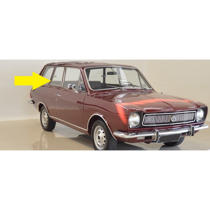 Friso Parcial da Janela Lateral Traseira Fixa Direita Belina I até 77 Original Usado