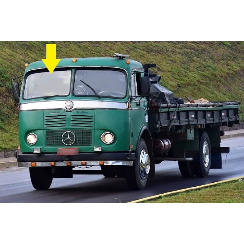 1 Lado Parabrisa Caminhão Mercedes Lp321 Cara Chata Novo Incolor - Unitário