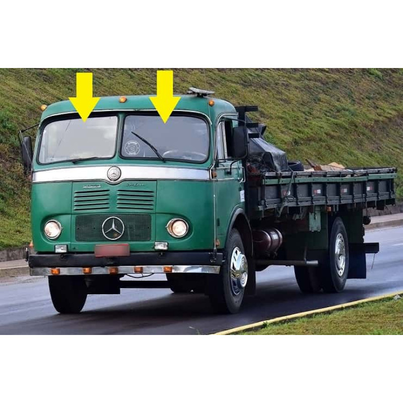Parabrisa Caminhão Mercedes Lp321 Cara Chata Novo Incolor - Par