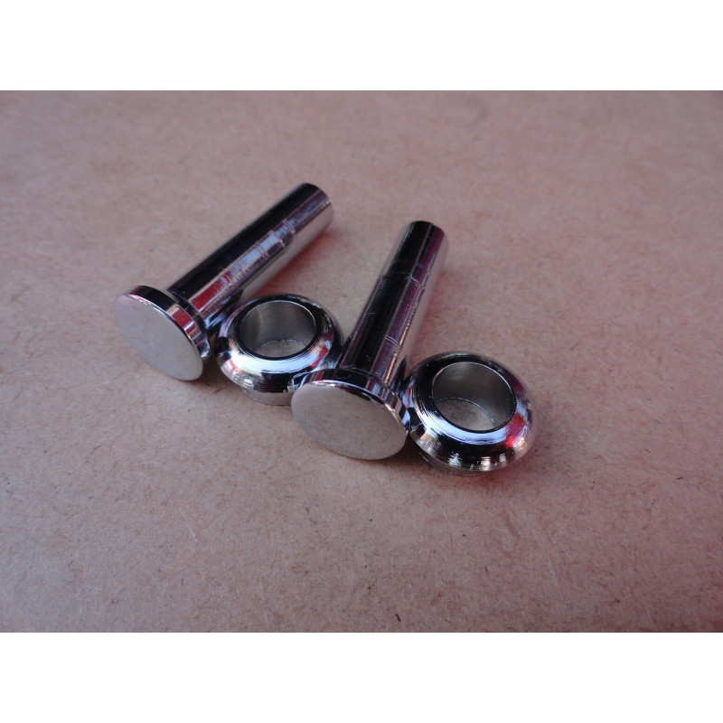 Pino Trava Da Porta Cromado Ford Com Anel - Par